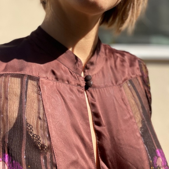 Free People Flowy Sheer Flower Blouse - Picture 3 of 7
